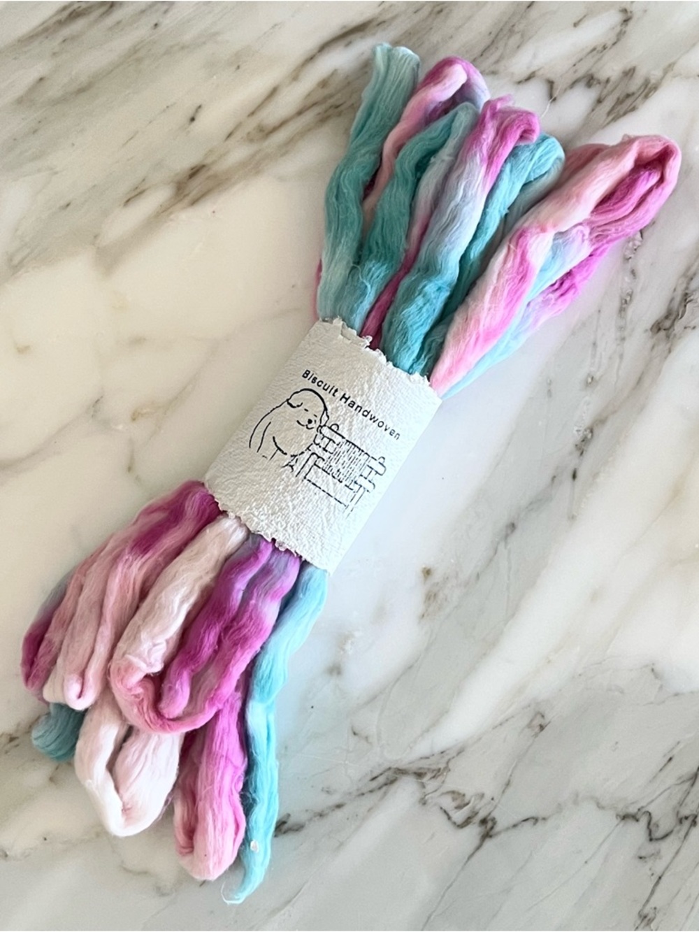 Hand Dyed Cotton Sliver Roving